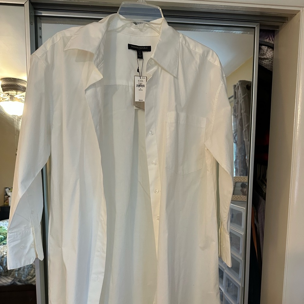 Classic White Shirt Dress